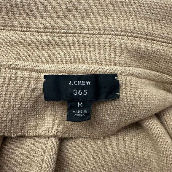 J. Crew 365 Light Tan Merino Wool Blend Open Front Notched Collar Cardigan‎ sz M - Picture 5 of 7